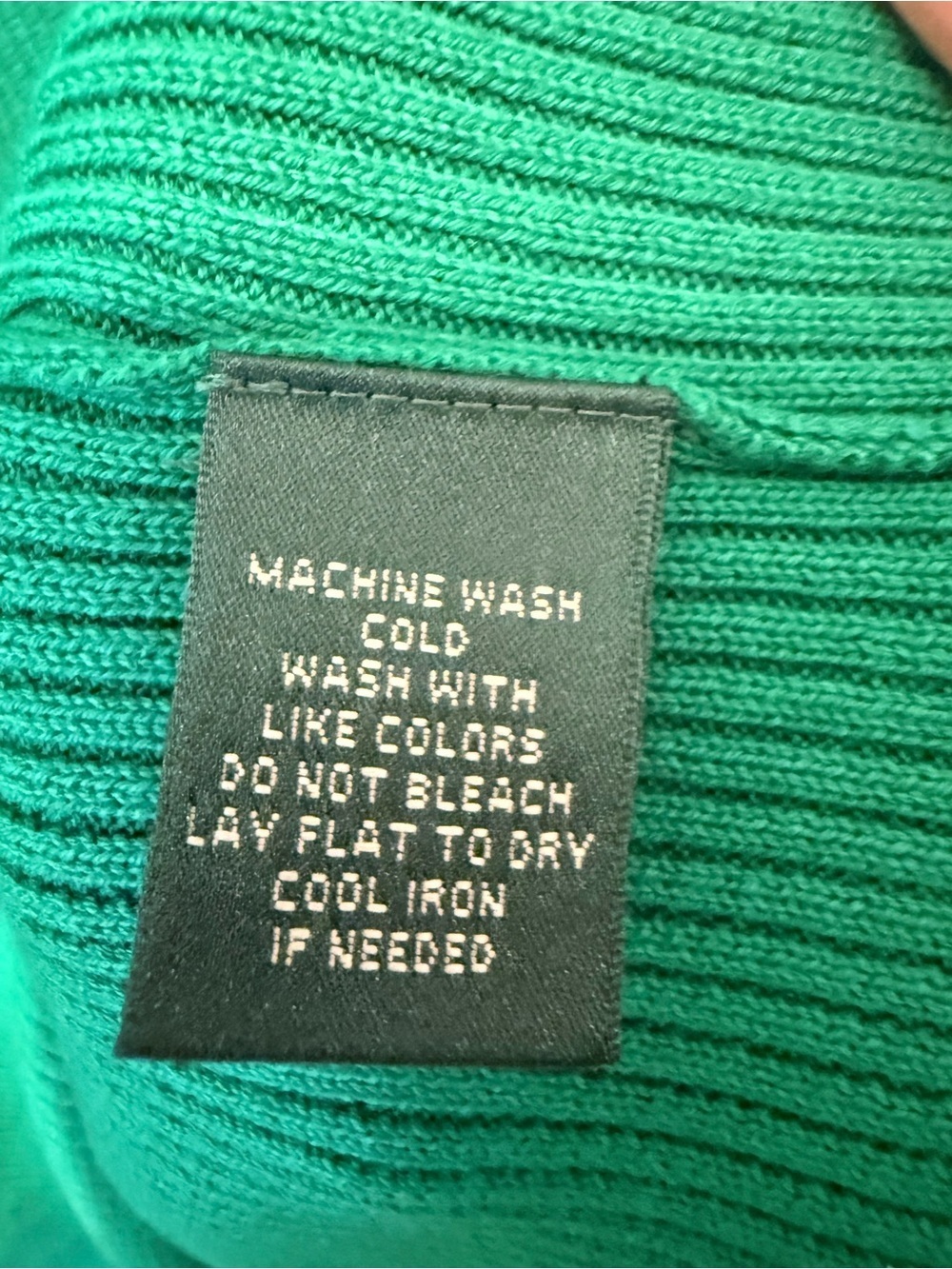 NWOT Ralph Lauren Green Ribbed Mock Neck Turtleneck Sweater - Picture 4 of 6